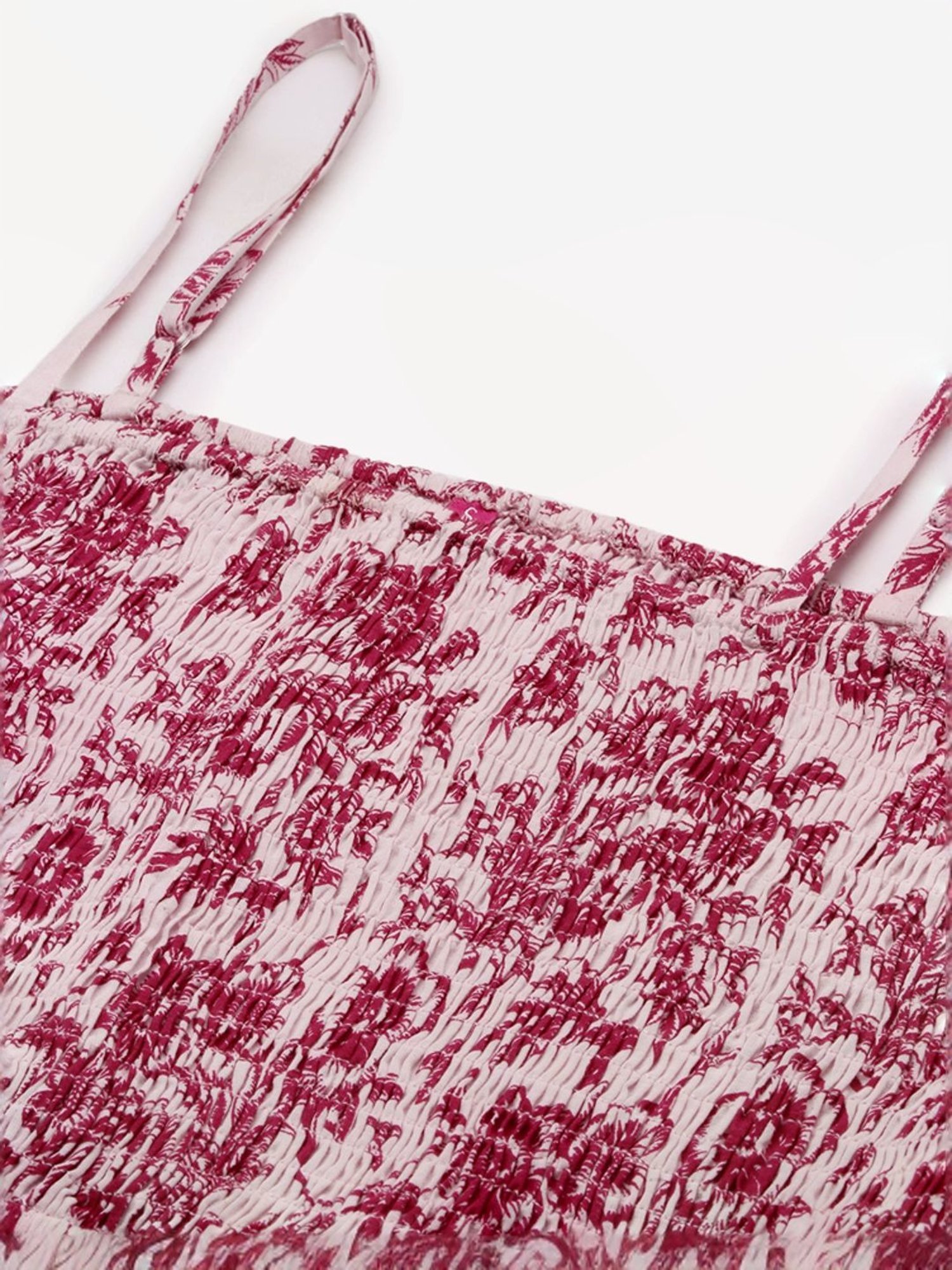 Ishin Pink Floral Print Crop Top & Pants Set with Jacket