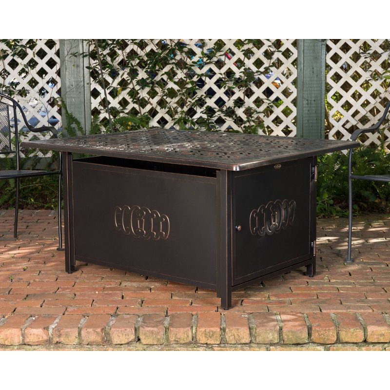 Dynasty Rectangle Aluminum LPG Fire Pit - Fire Sense