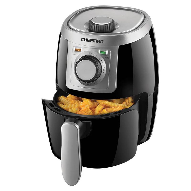 Chefman 2.1qt Analog Air Fryer - Black/Silver