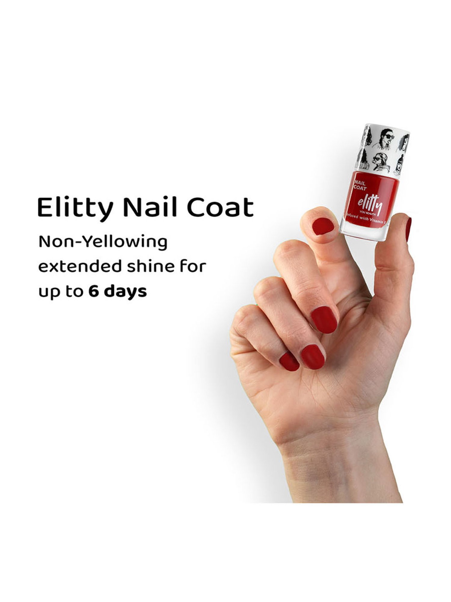 Elitty Mad Over Nails Glossy Nail Polish Bad Breakup (Red) - 6 ml