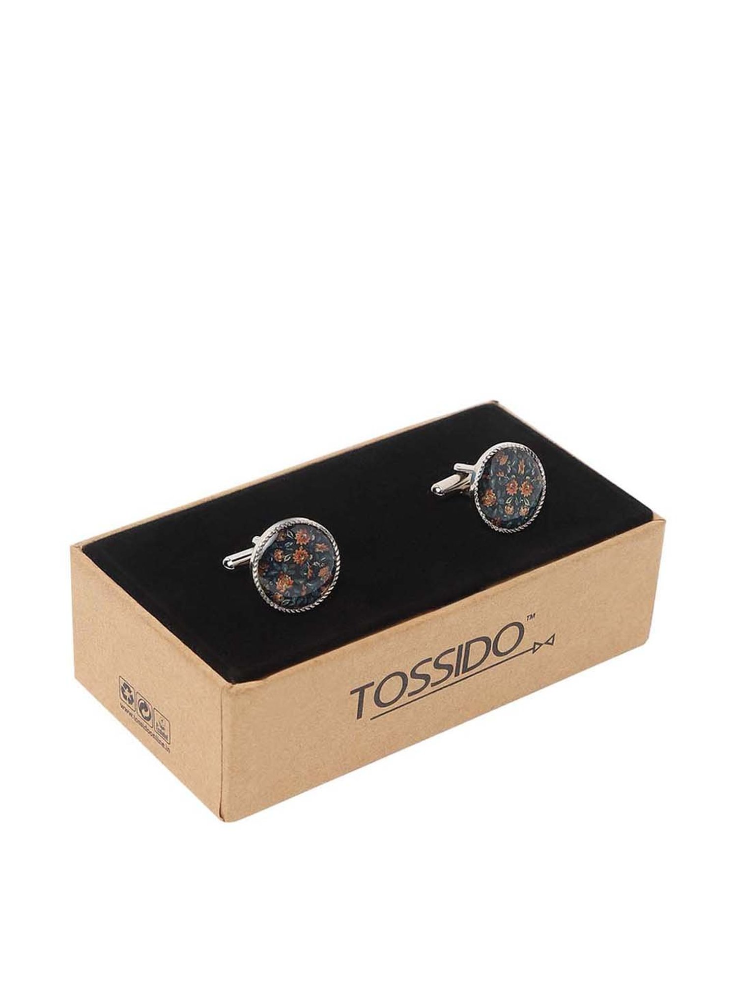Tossido Green Solid Cufflinks