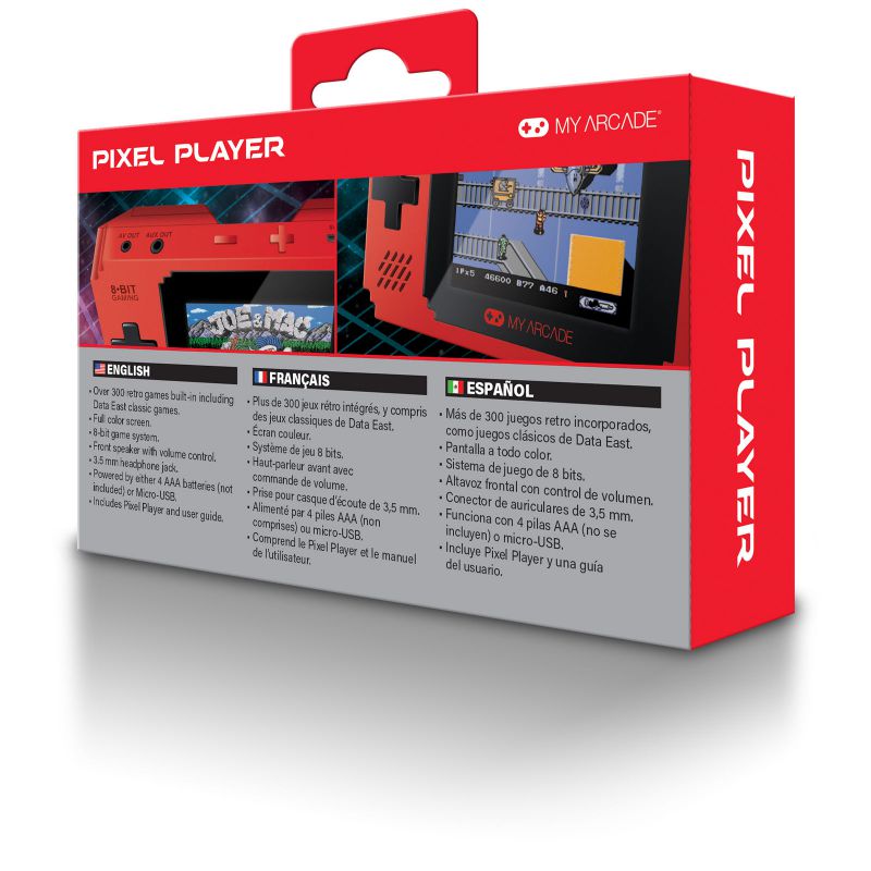 MY ARCADE Pixel Player Portable Handheld 300 Built-in Video Games w/ Data East Hits: Bad Dudes, Joe & Mac, BurgerTime, Karate Champ, Heavy Barrel, and many more