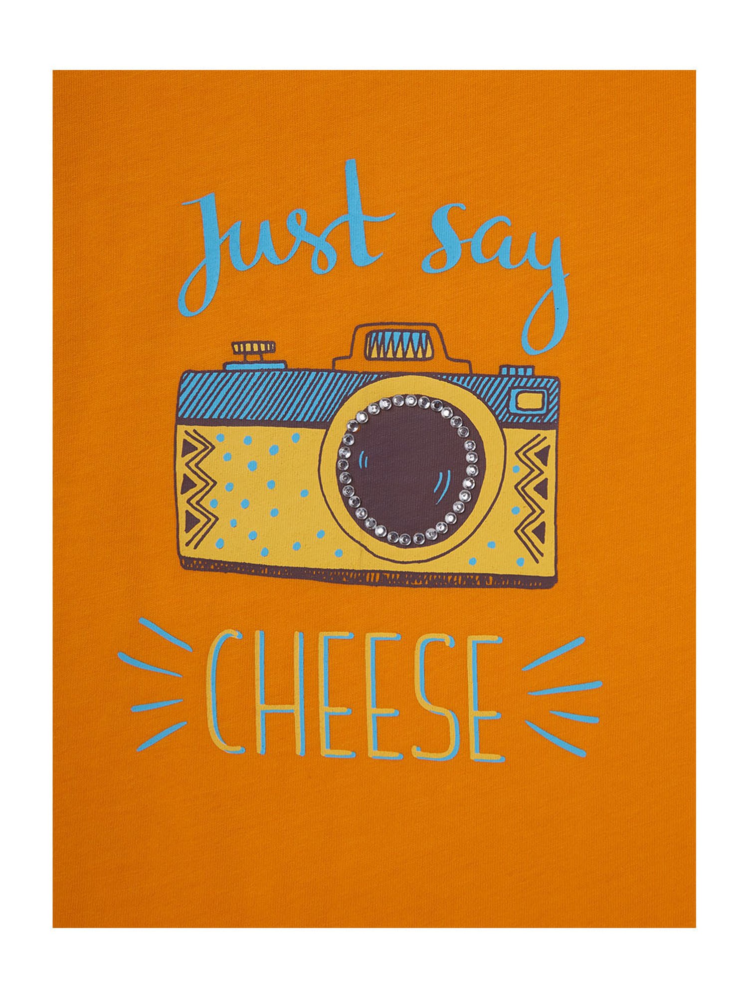 Cub McPaws Kids Orange Printed  Top