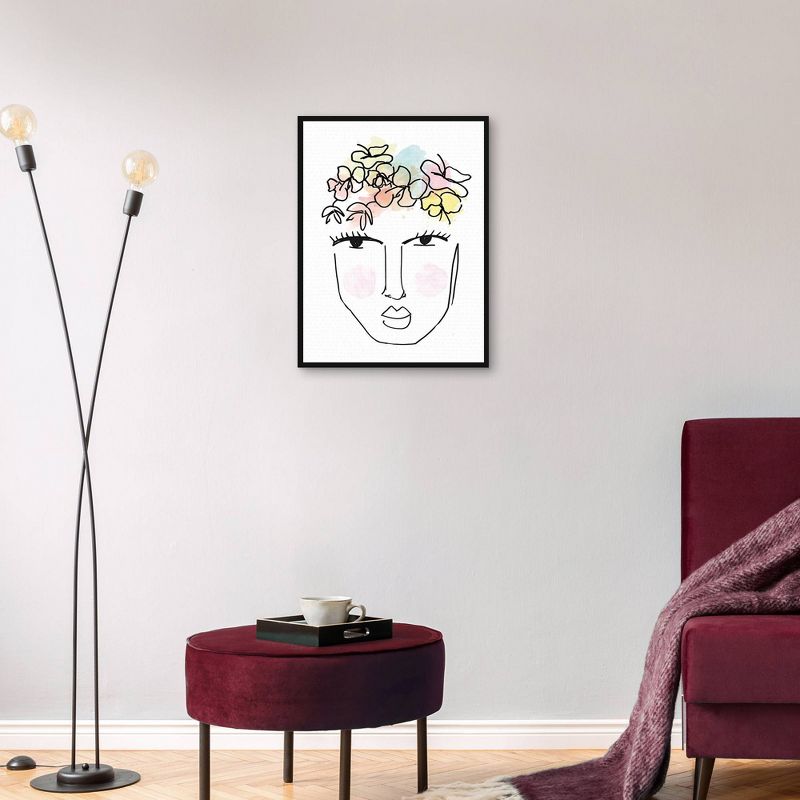 18" x 24" Flower Girl 2 by Nikki Chu Framed Canvas Art Print - Masterpiece Art Gallery