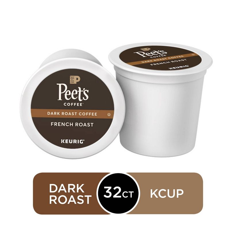 Peet's Coffee French Roast Dark Roast Coffee - Keurig K-Cup Pods - 32ct