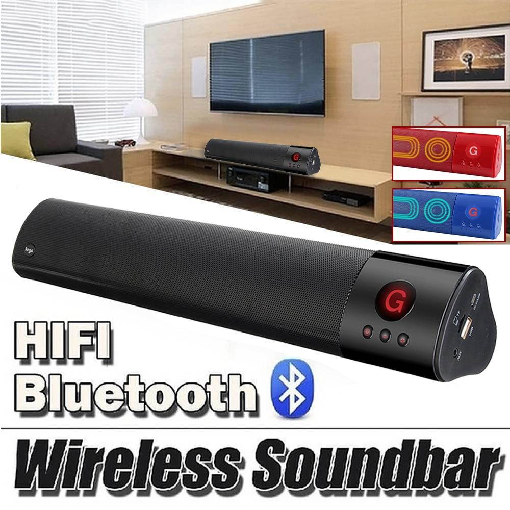 Wireless bluetooth speaker tv soundbar 3D Stereo Surround Subwoofer Audio Speaker FM Aux HIFI Radio home theate Portable Speaker-Black