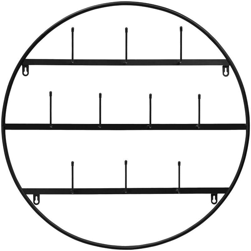 Sorbus Round 3-Tier Wall Mounted Mug Rack
