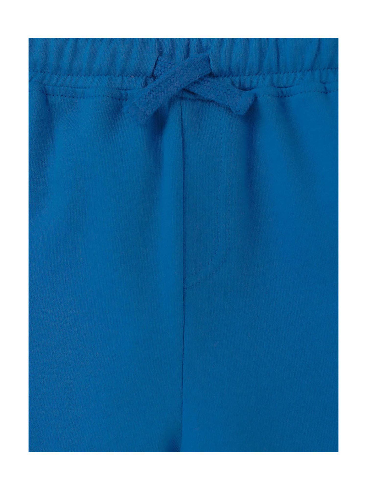 Ed-a-Mamma Kids Blue Solid Shorts