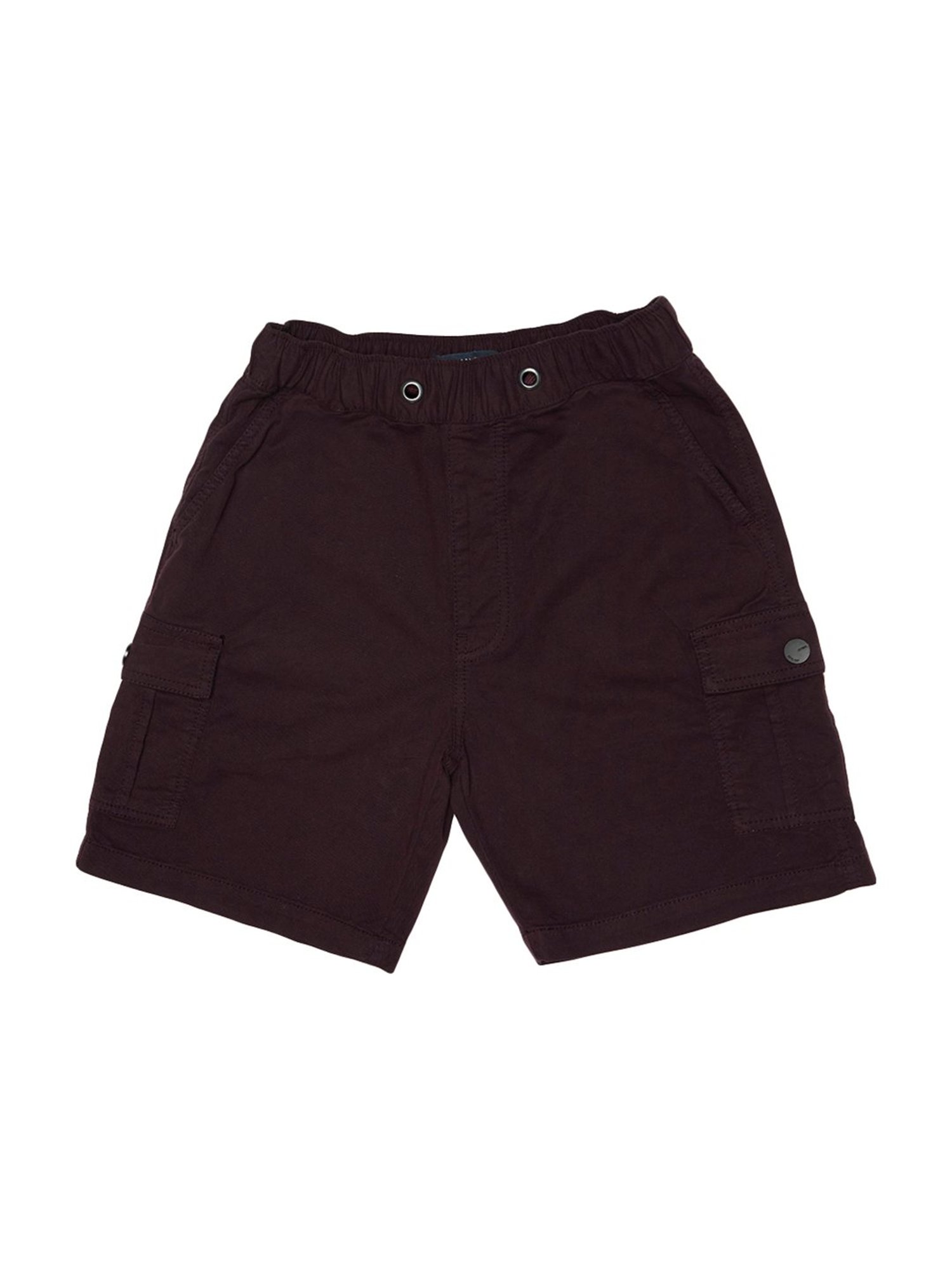 Octave Kids Wine Cotton Shorts