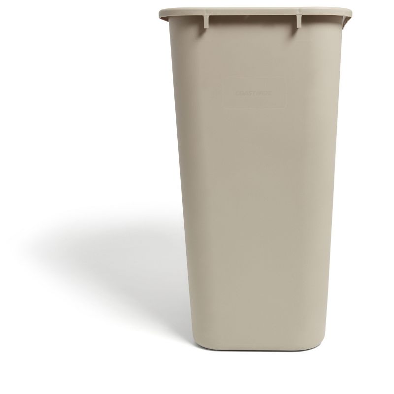 Brighton Soft Molded Wastebasket 10.25 Gallons Beige 20"H x 15 1/2"W x 11"D CW56434