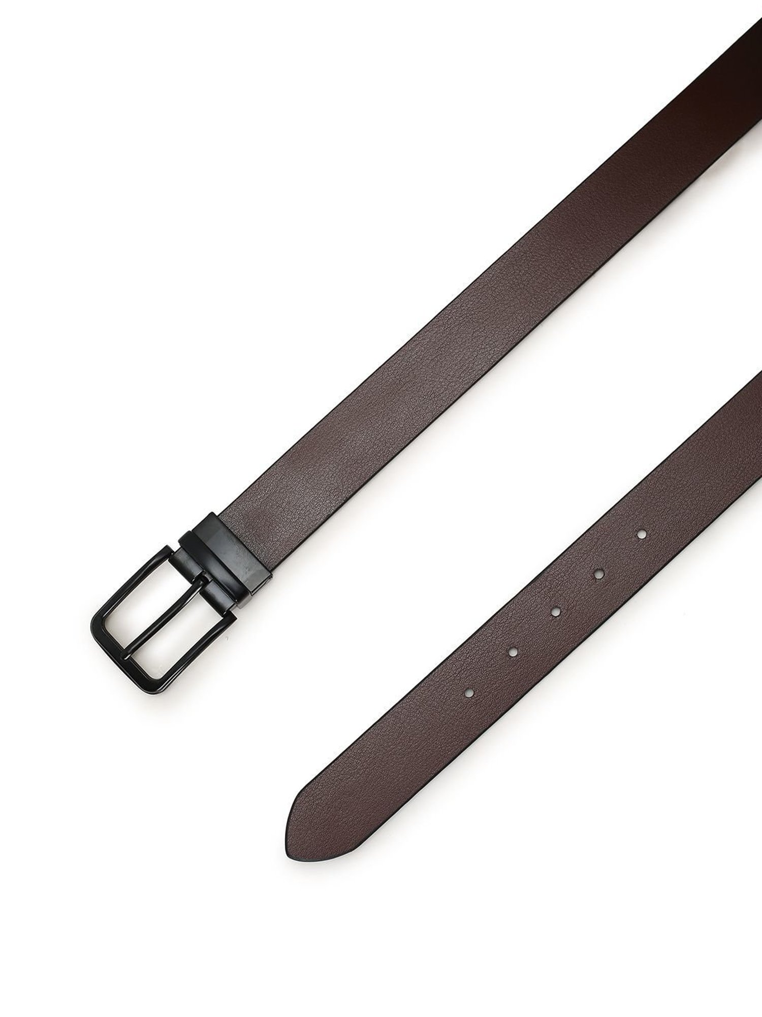 Crusset Black Leather Formal Belt for Men