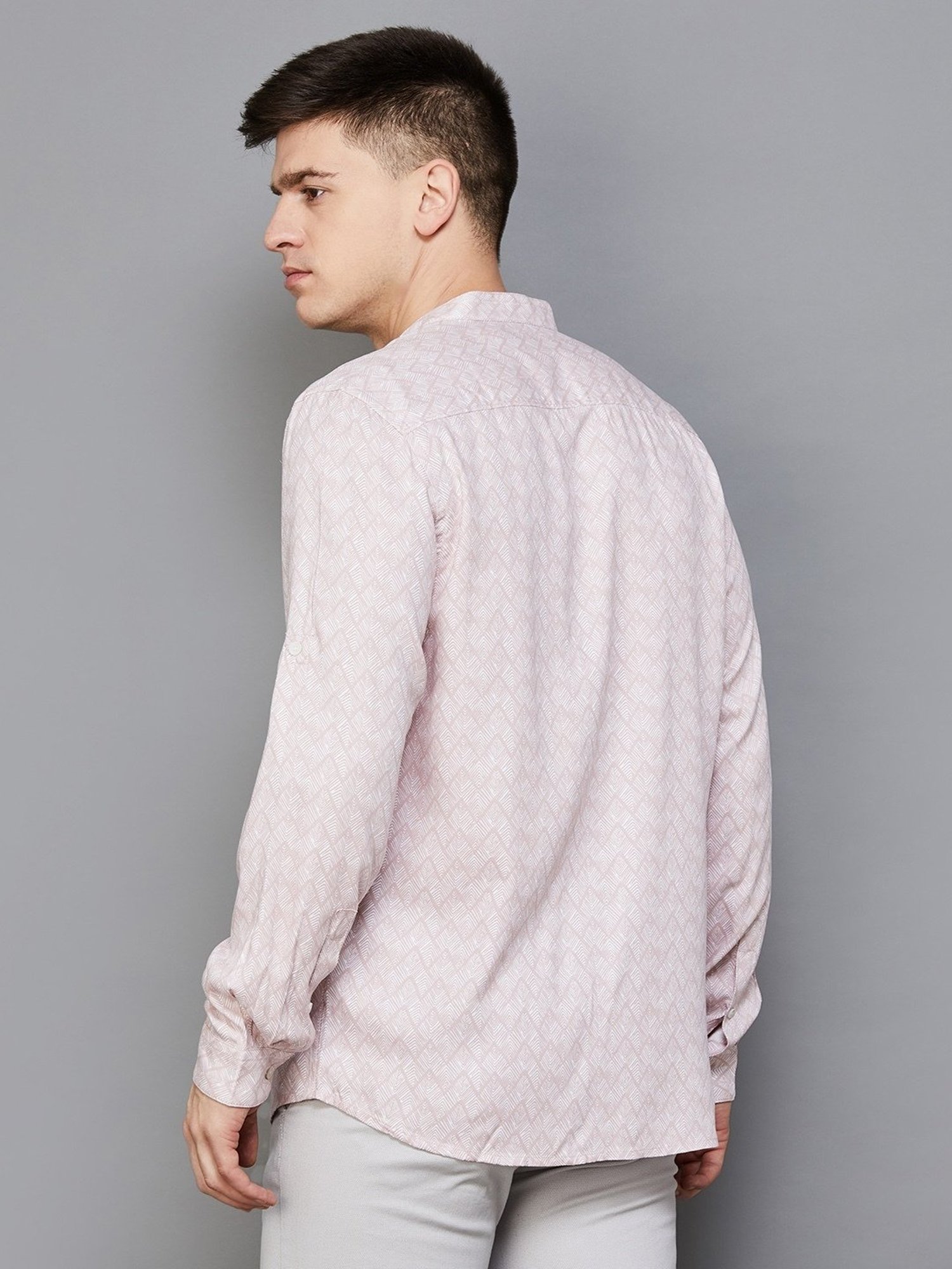 Kuons Avenue Cobalt Blue Slim Fit Denim Shirt