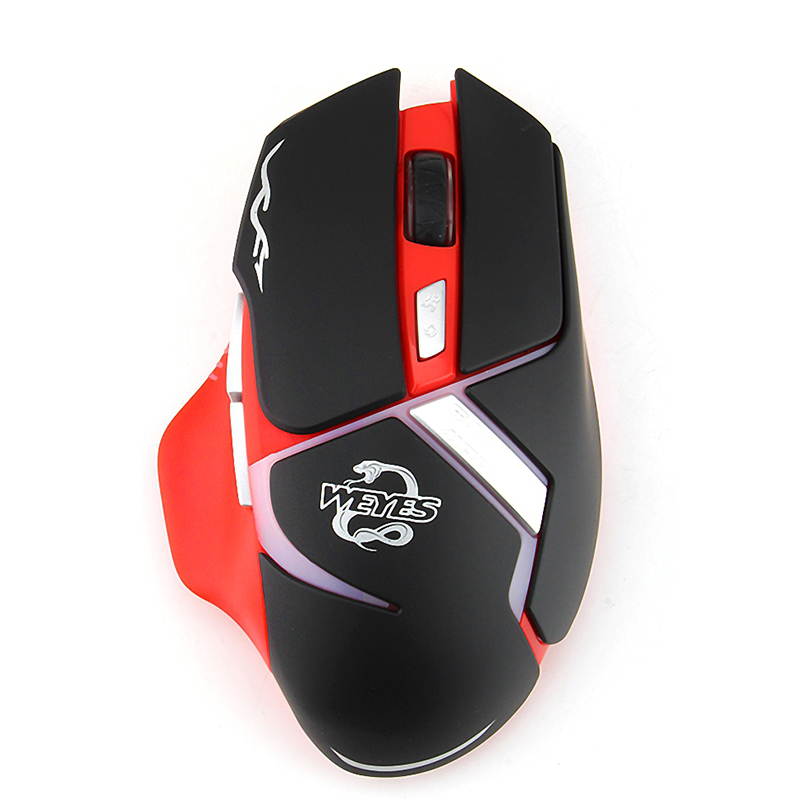 Wireless Mouse 8D Pro Gaming Mice Big Hands Computer Optical Mouse with LED Light