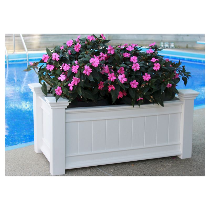Windsor Long Rectangular Planter Box - White - Vita