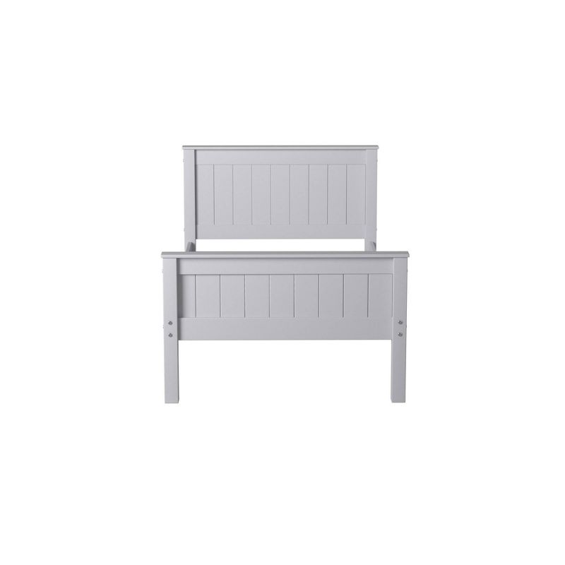 Twin Harmony Wood Platform Bed Dove Gray - Alaterre Furniture