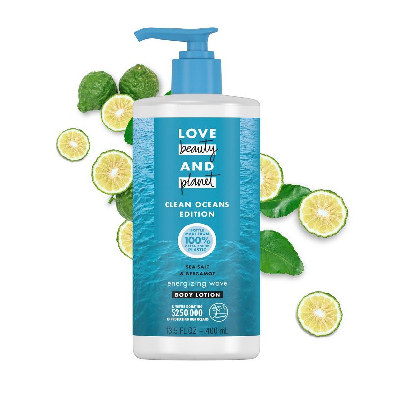 Love Beauty and Planet Sea Salt & Bergamot Energizing Wave Body Lotion - 13.5 fl oz
