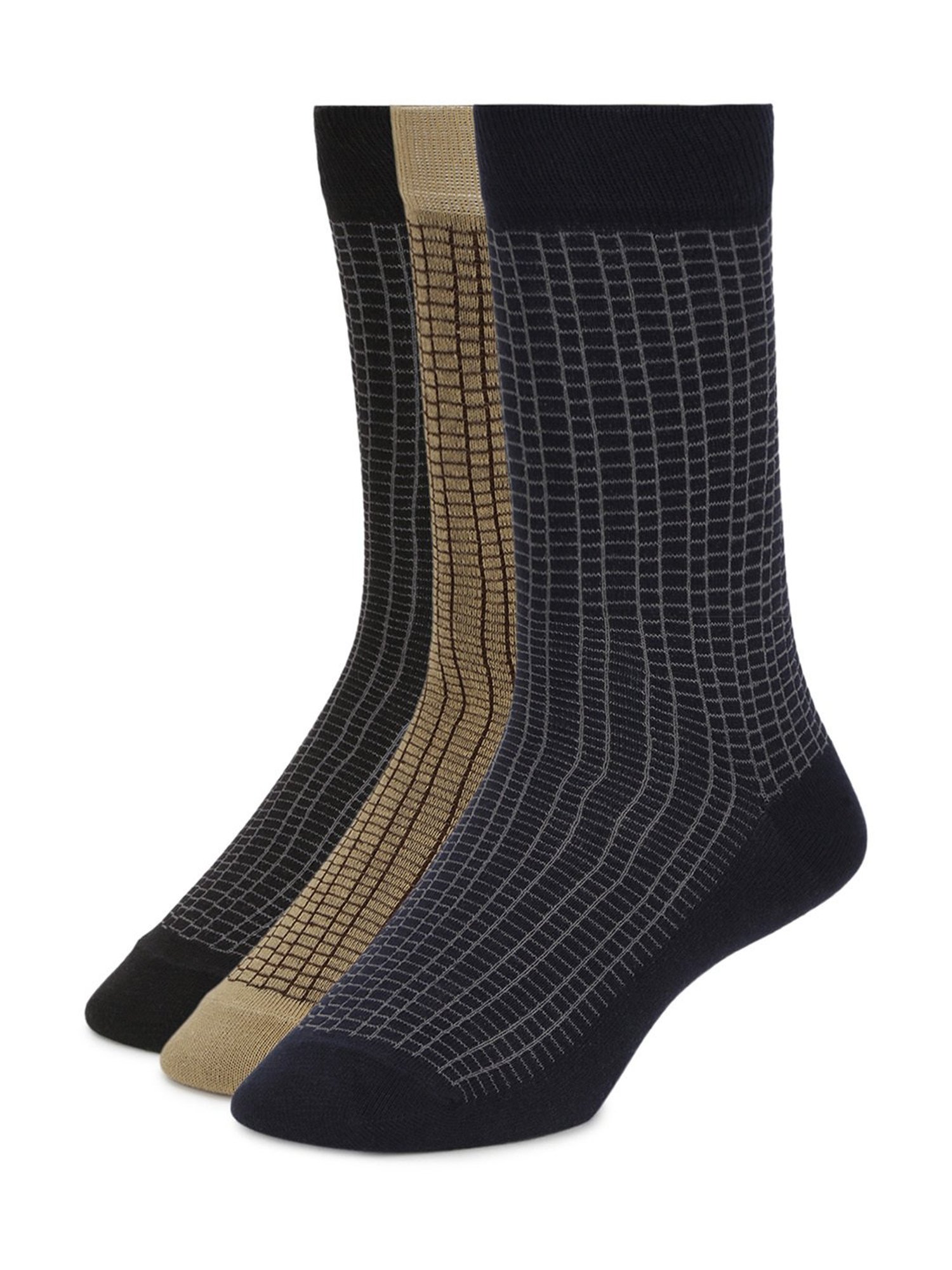 Sokker Multicolor Cotton Striped Socks - Set of 3