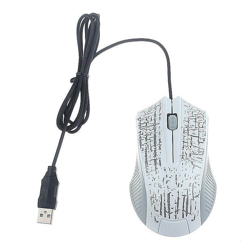 1600DPI Colorful LED Optical Wired Gaming Mouse Mice For PC Laptop Computer