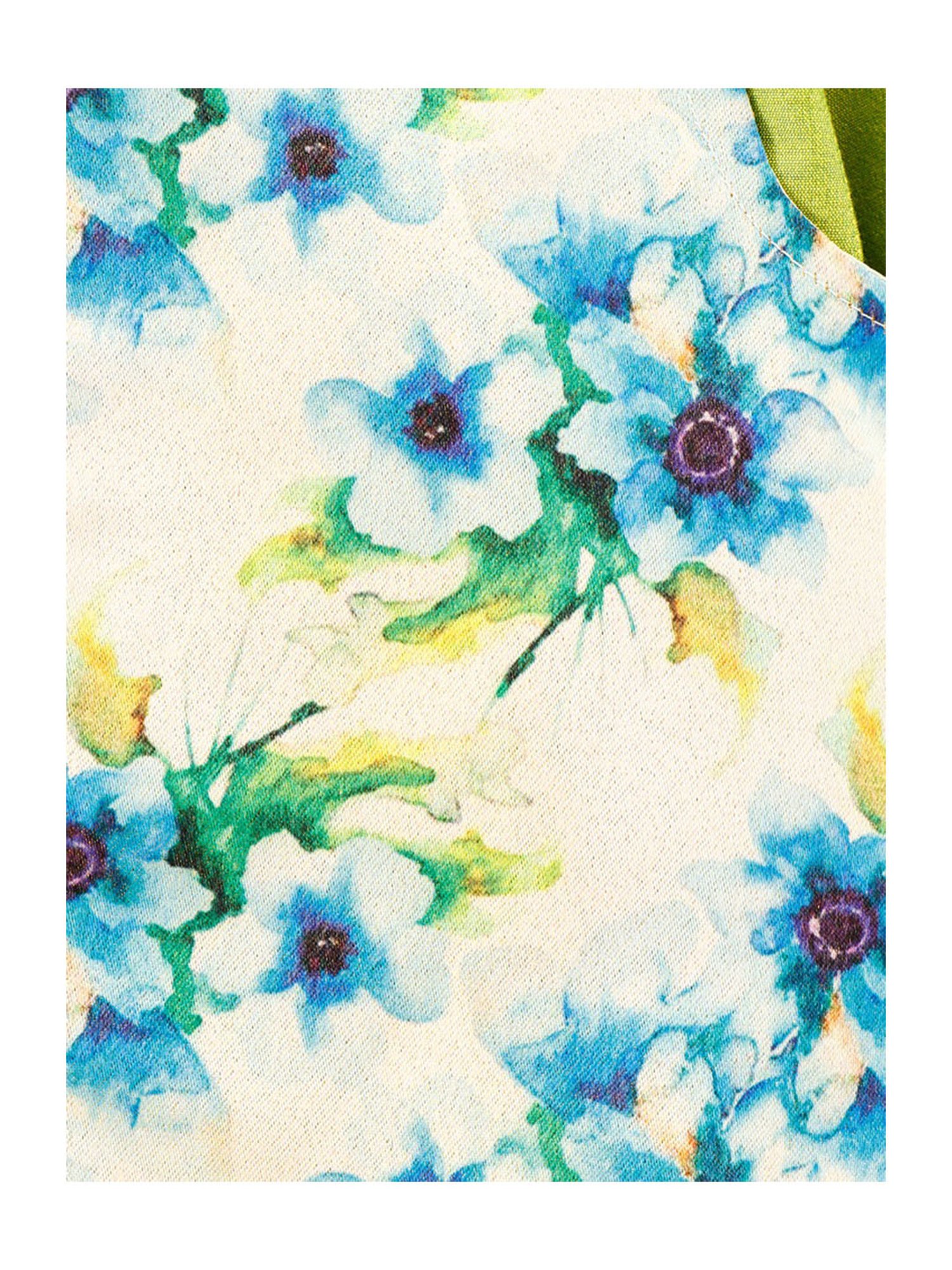 TWISHA Kids Green & White Floral Print Full Sleeves Kurta , Pyjamas with Jacket