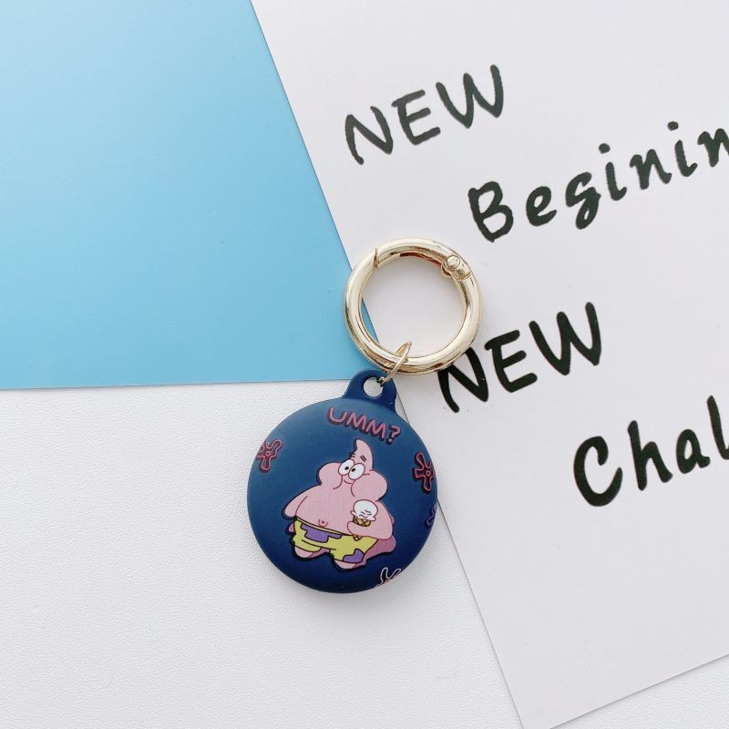 [6 PCS]Silicone Protective Case for AirTags, Tracker Lightweight Soft Protective Skin Cover Accessories Finder Holder with Key Chain Anti-Loss Design Compatible with Apple AirTags 2021