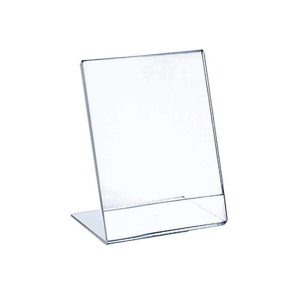 Azar 112706 8.5-Inch Width by 14-Inch Height Vertical Slanted L-Shaped Acrylic Sign Holder, 10-Pack