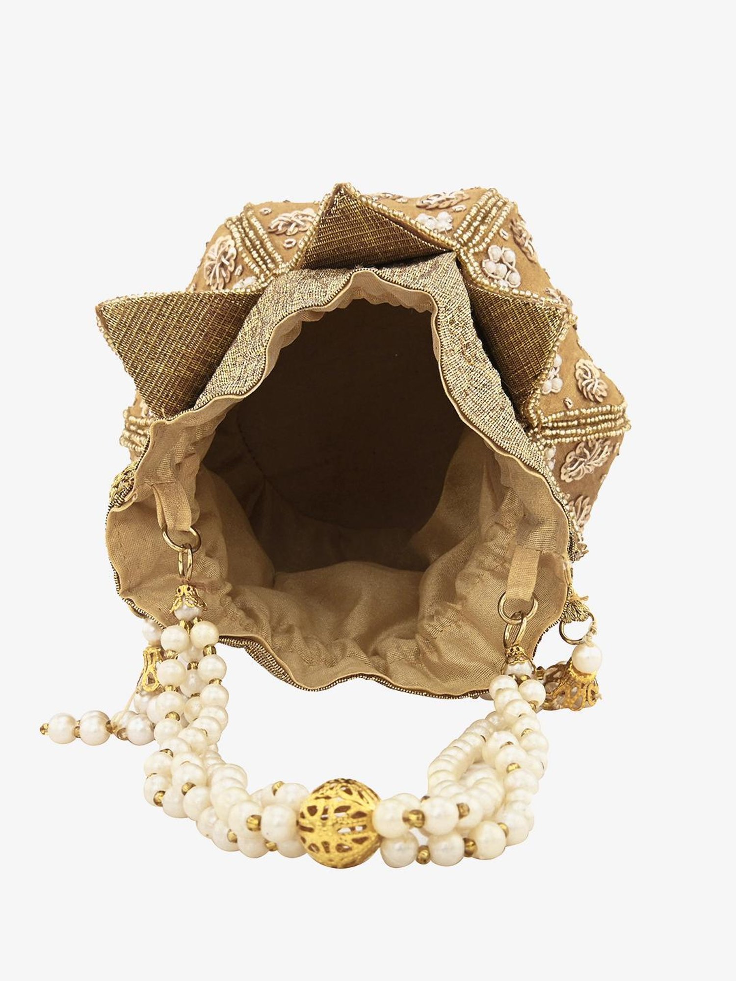 Gaurapakhi Golden Embellished Potli