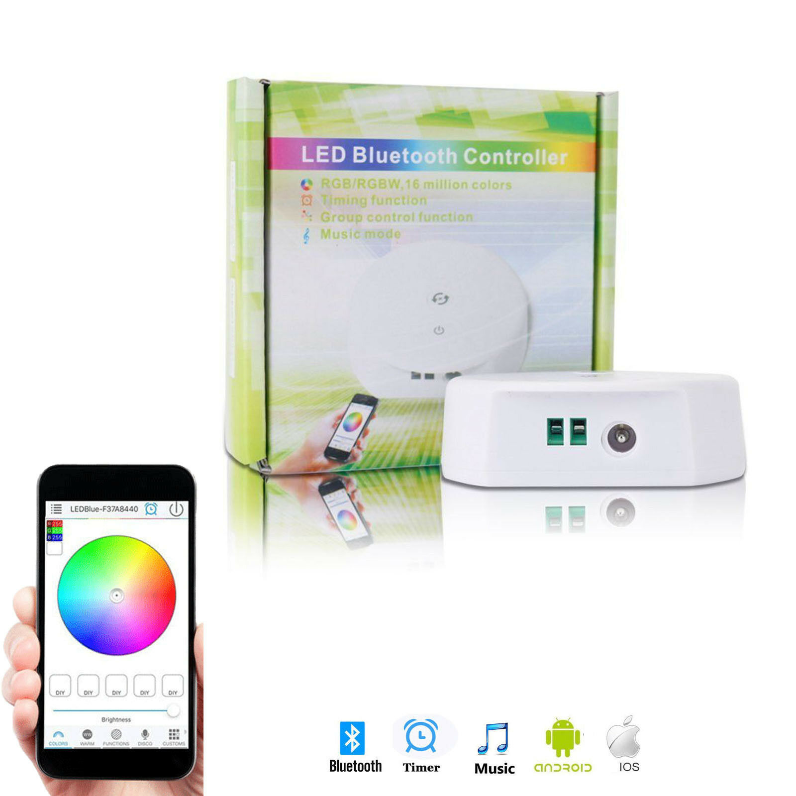 UFO LED Bluetooth Controller IOS Android App Remote for Light Strip 12V