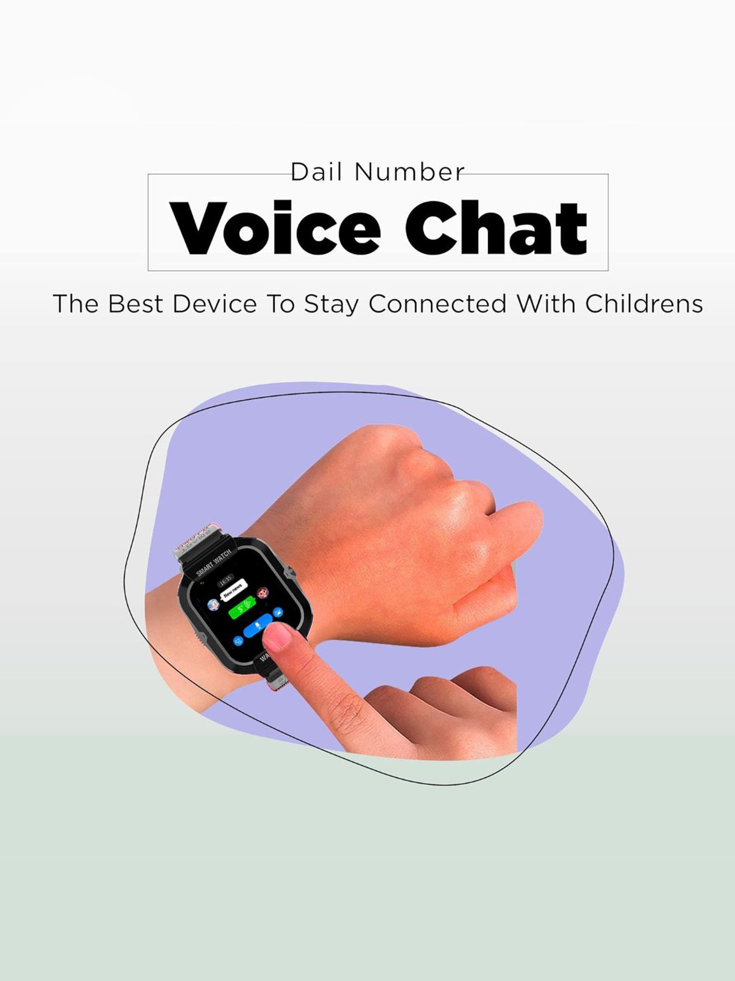 Turet Smartwatch for Kids with HD Display, Camera, SOS Button, Phone & Video Calling (Black)