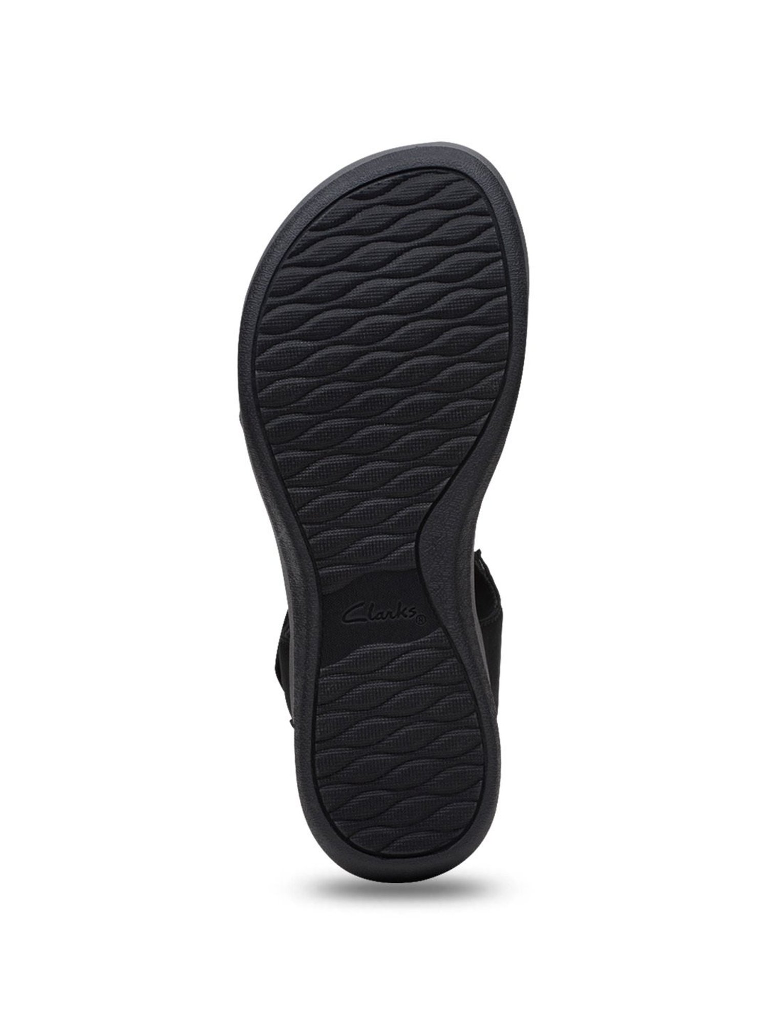 Clarks Women's Arla Shore Black Ankle Strap Wedges