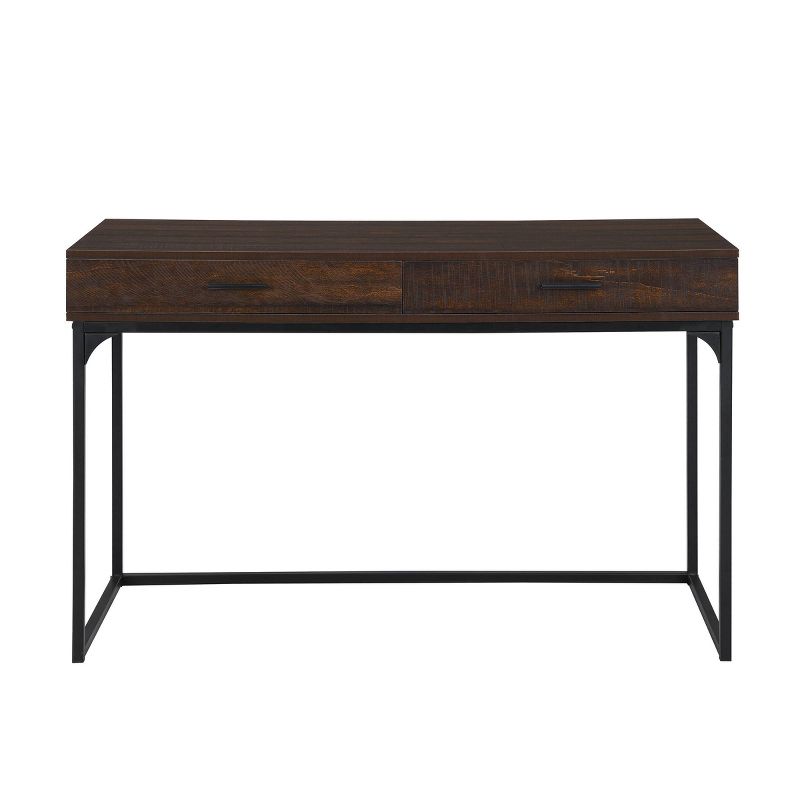 Horatio Computer Desk with Drawers Elm/Black - Carolina Chair & Table