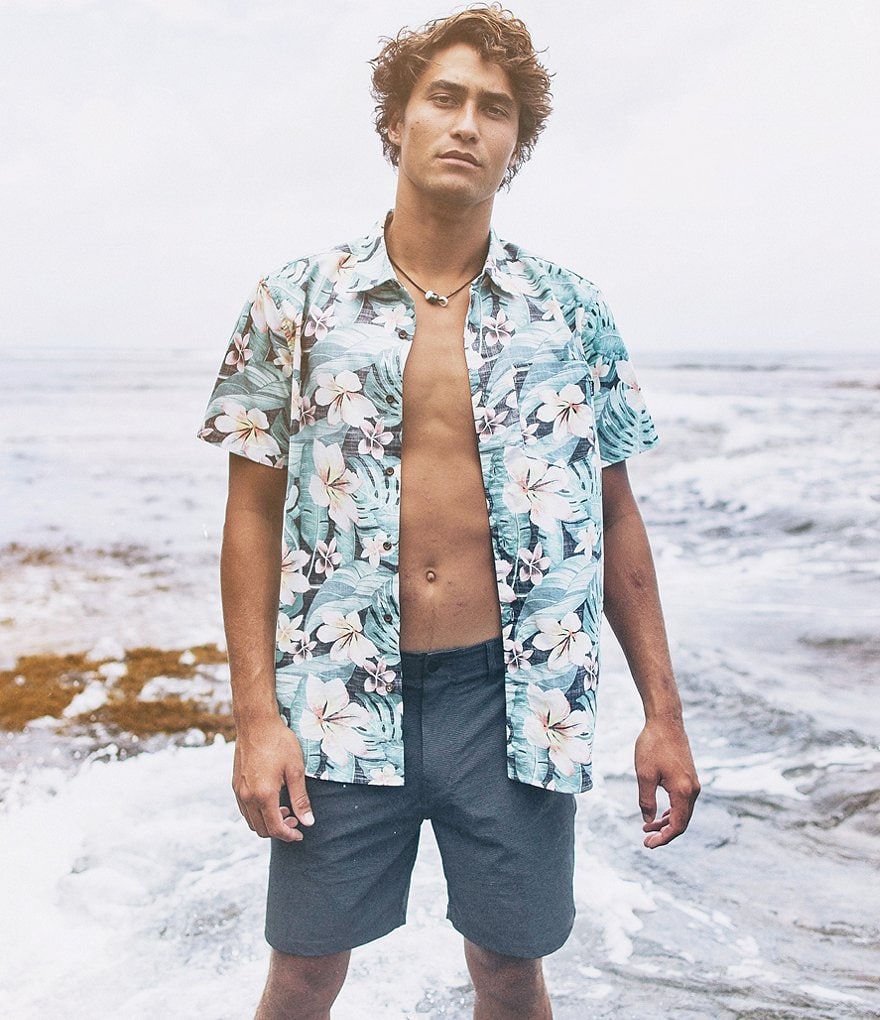 Hurley Cabana Floral Print Short-Sleeve Shirt