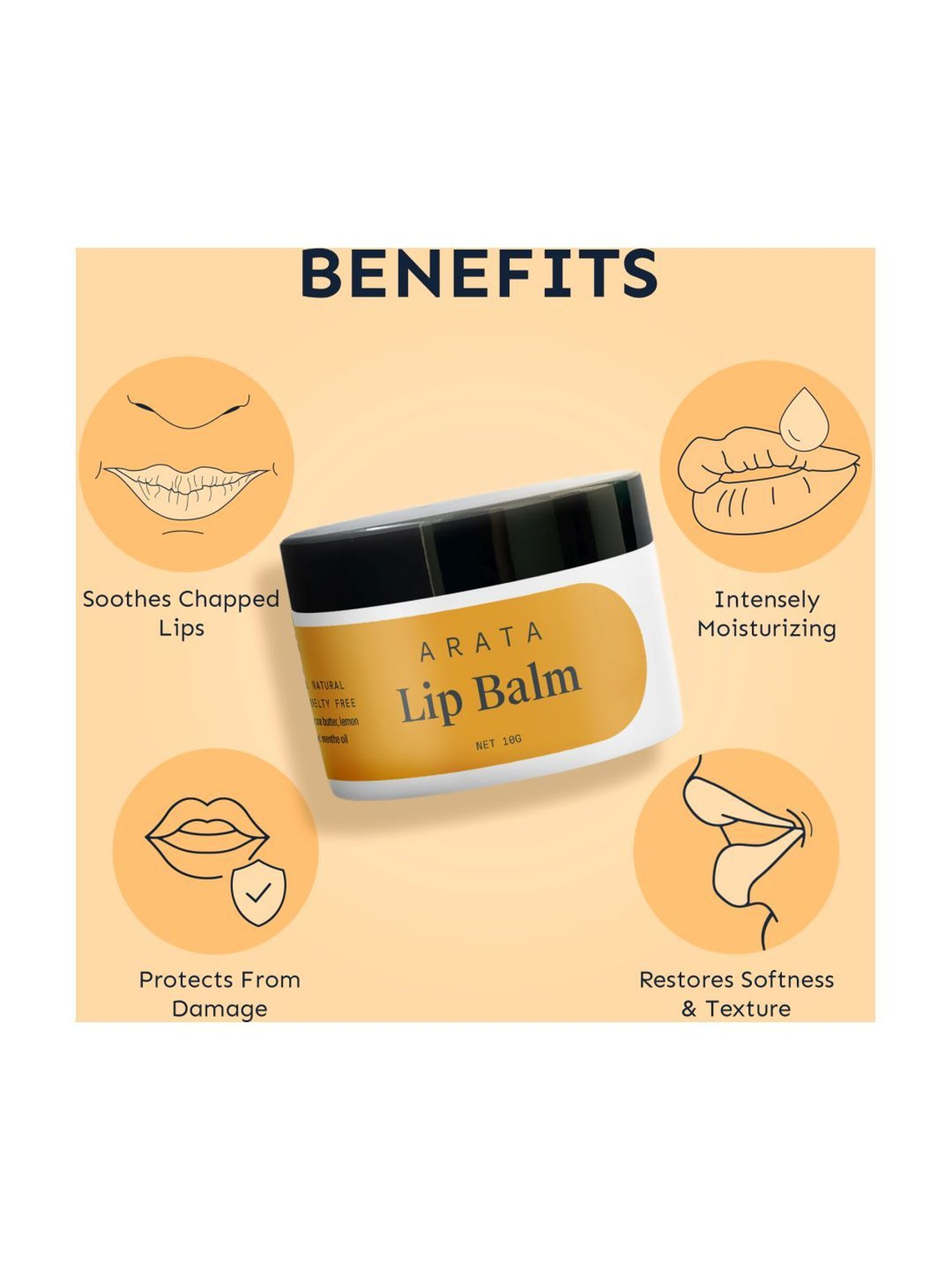 Arata Lip Balm - 10 gm