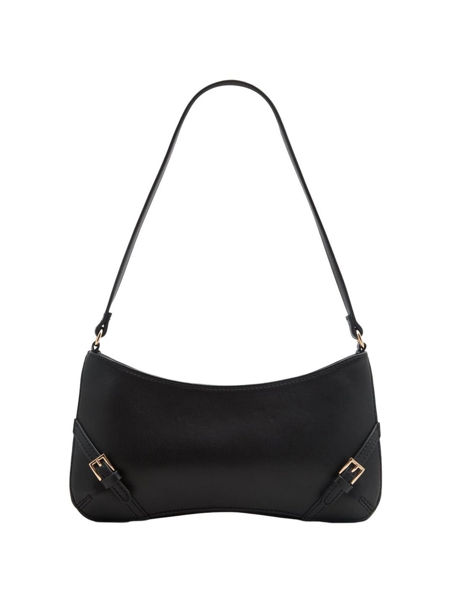 Call It Spring Black Solid Small Shoulder Handbag