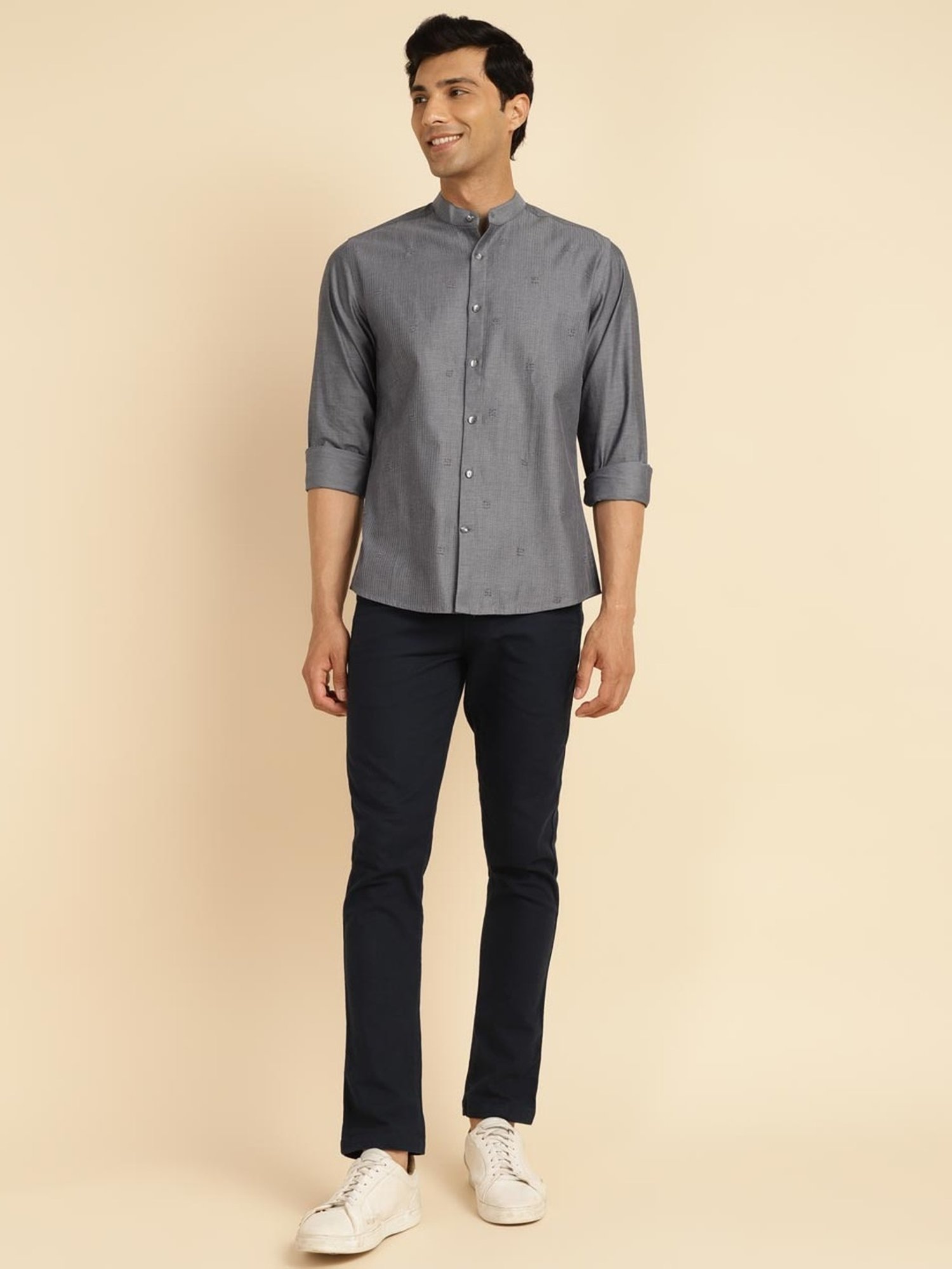 High Star Black Cotton Relaxed Fit Striped T-Shirt