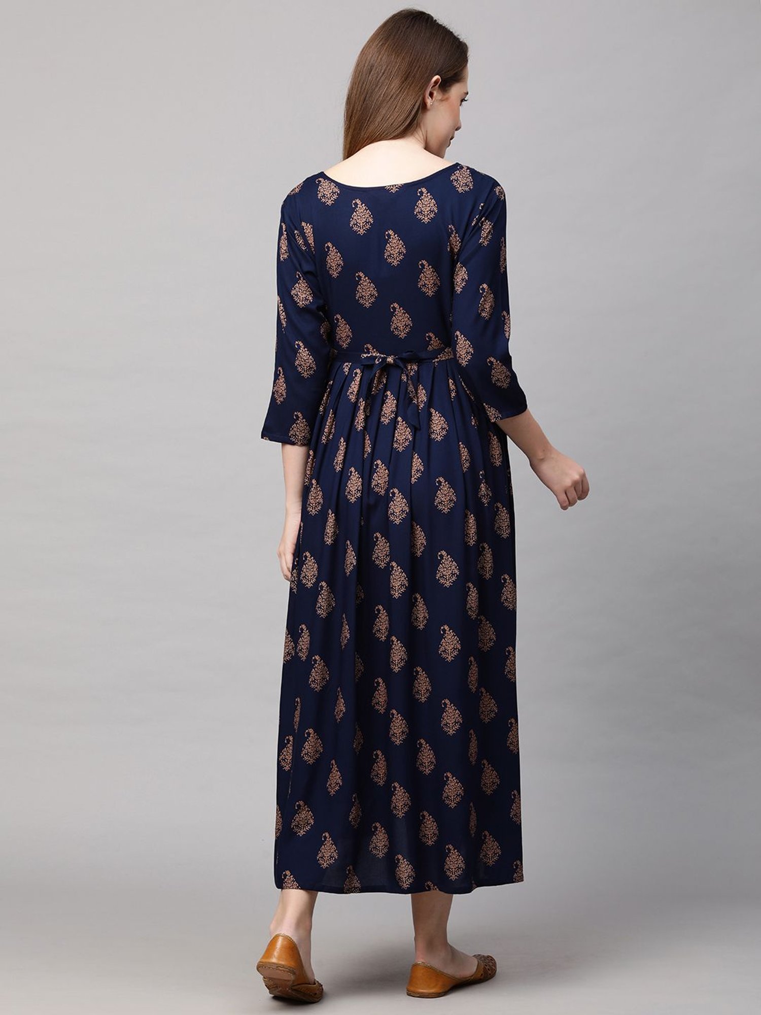 MomToBe Navy Printed Maternity Dress
