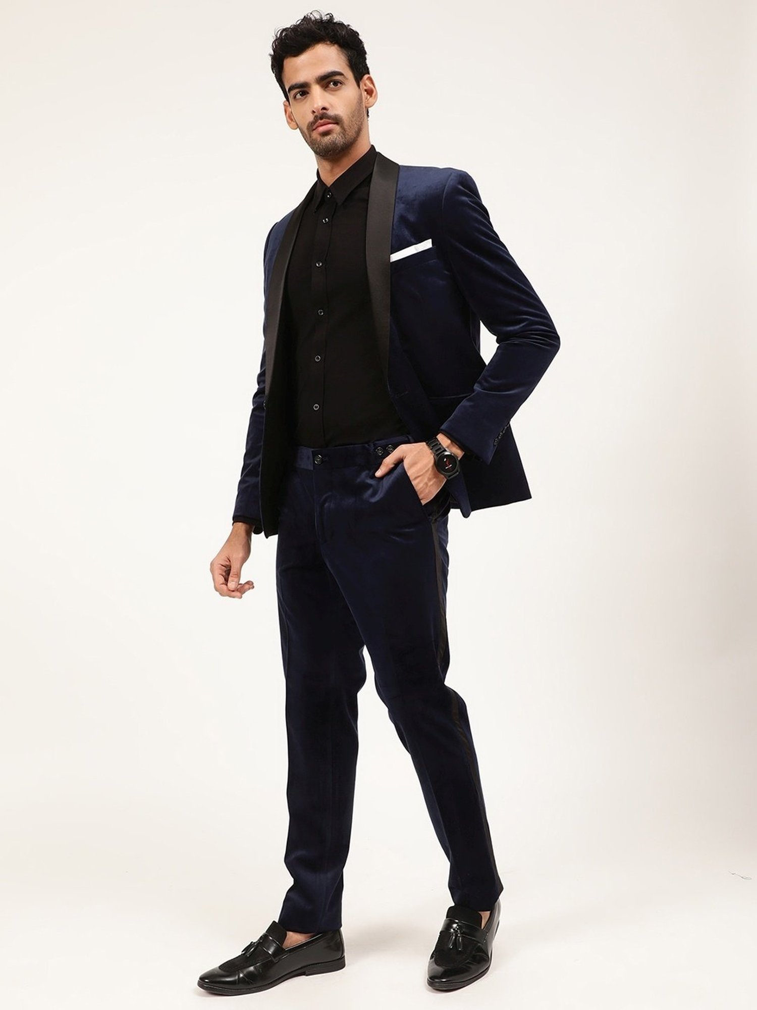 Lindbergh Dark Blue Slim Fit Two Piece Suit