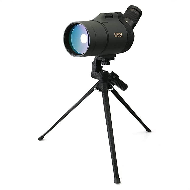 SV41 Spotting Scope Mak with Tripod Waterproof 2575x70 Mini Compact Small  Shooting Birdwatching Travel Telescope Applicable for both terrestrial and Astronomical Use