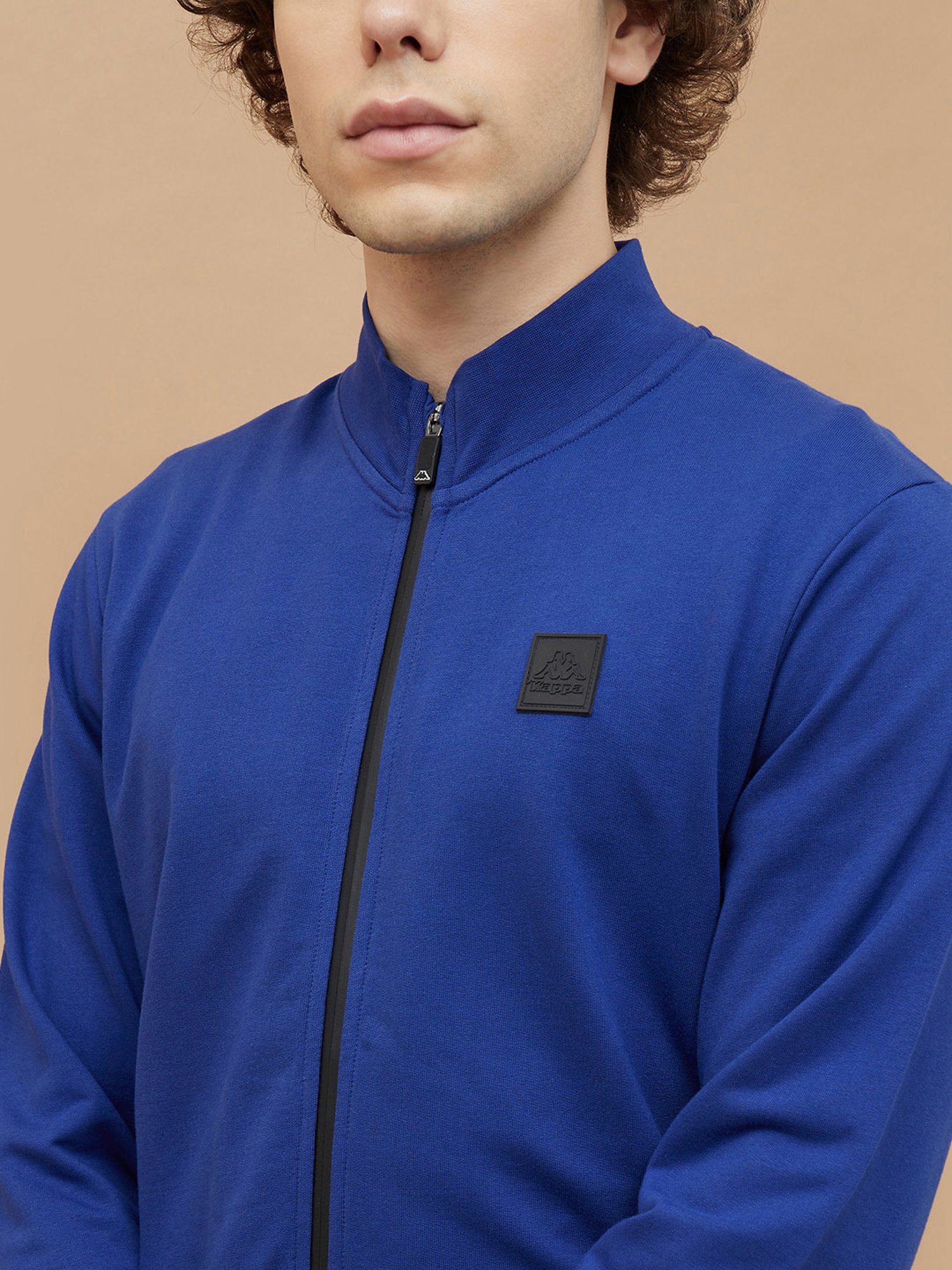 KAPPA Royal Blue Regular Fit High Neck Sweatshirt