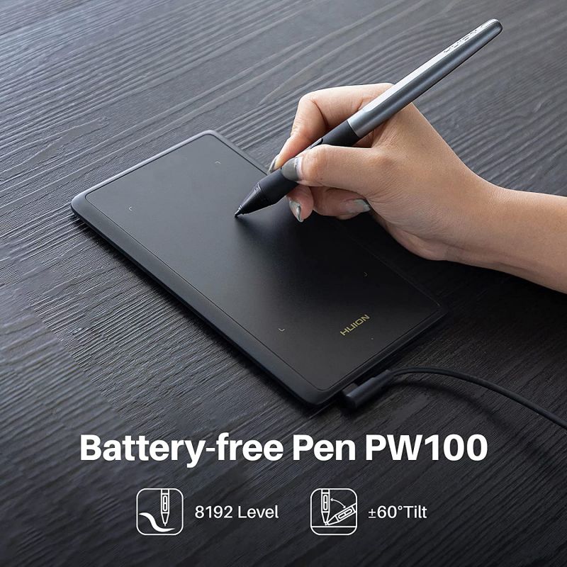 HUION Inspiroy H420X OSU Tablet Graphics Drawing Tablets Digital Writing Pad with 8192 Levels Battery-Free Pen, Compatible with Chromebook, Mac, PC or Android Mobile, 16 Pen Nibs Included