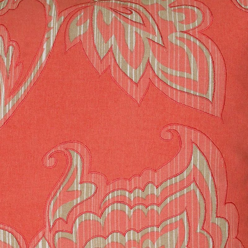 18"x18" Poly Filled Floral Square Throw Pillow Coral - Rizzy Home