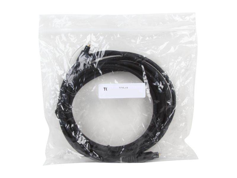 Link Depot Model TOS-12 12 ft. OD 5.0mm Molded Type Toslink - Fiber Optic Audio Cable