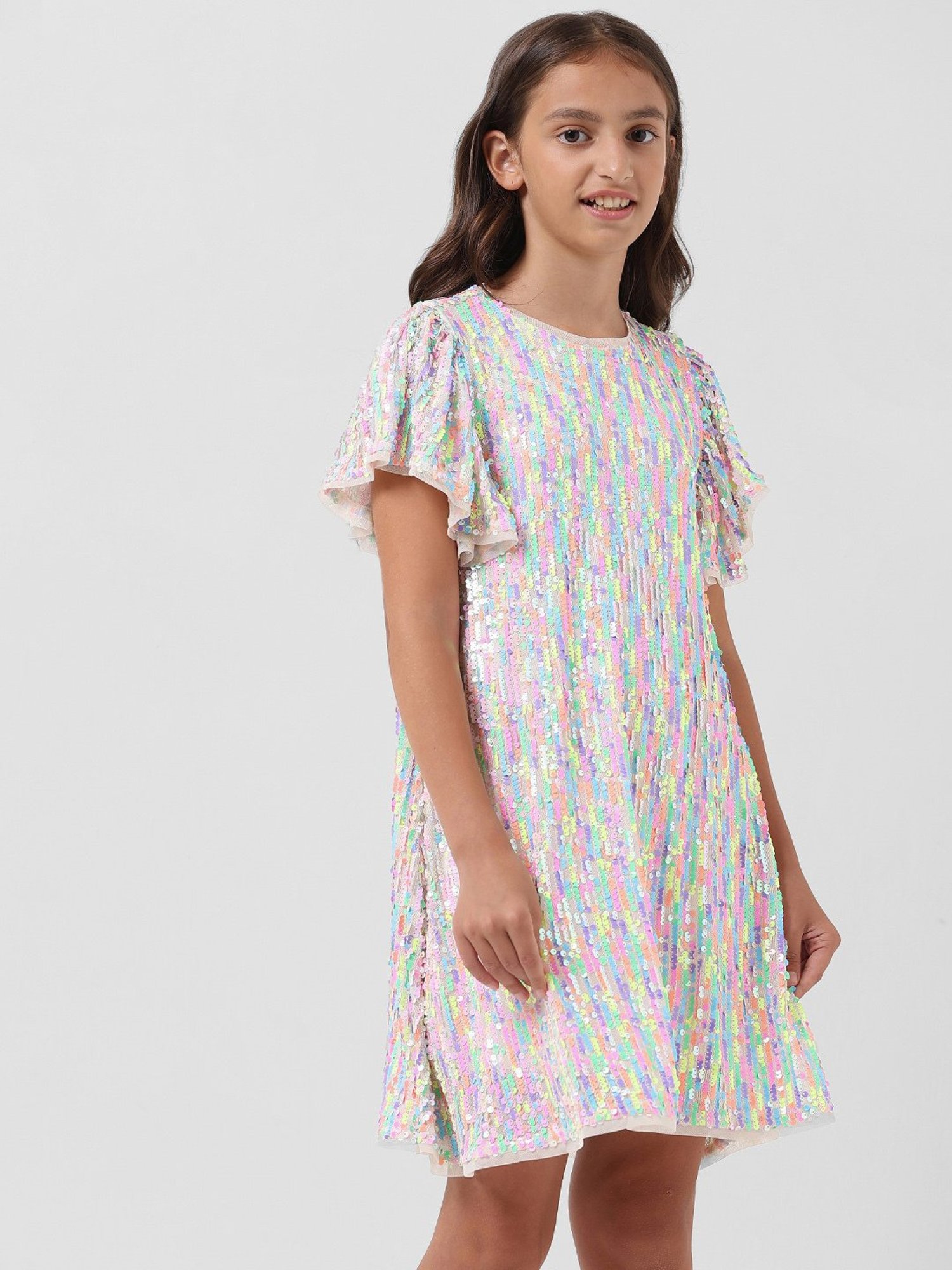 VERO MODA GIRL Multicolor Embellished Shift Dress