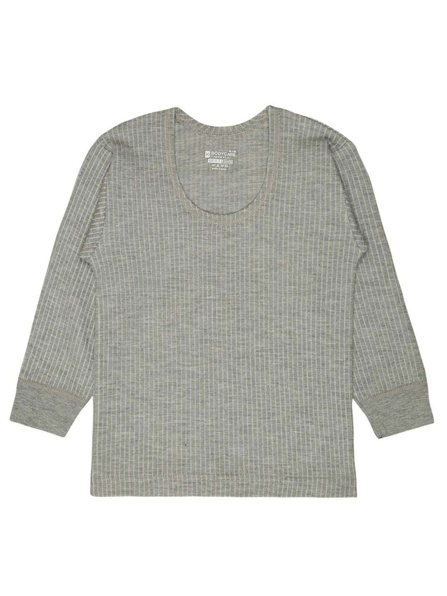 Bodycare Kids Grey Cotton Regular Fit Full Sleeves Thermal Top