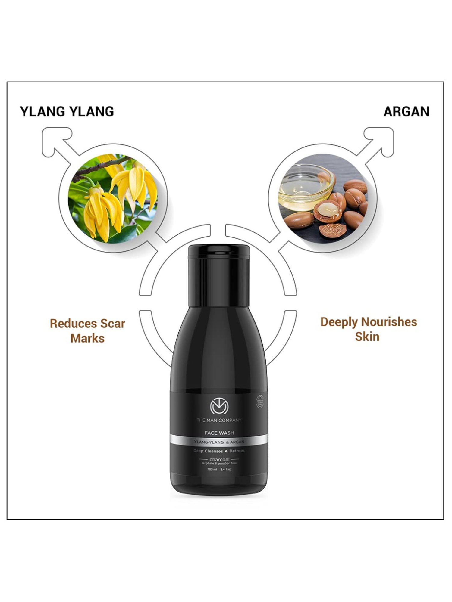 The Man Company Charcoal Face Wash - 100 ml