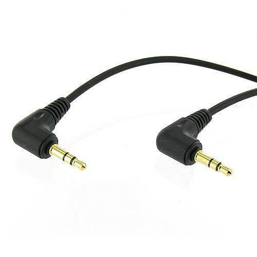 Valley Enterprises&reg; 12' 3.5mm Male Right Angle to 3.5mm Male Right Angle Gold Stereo Audio