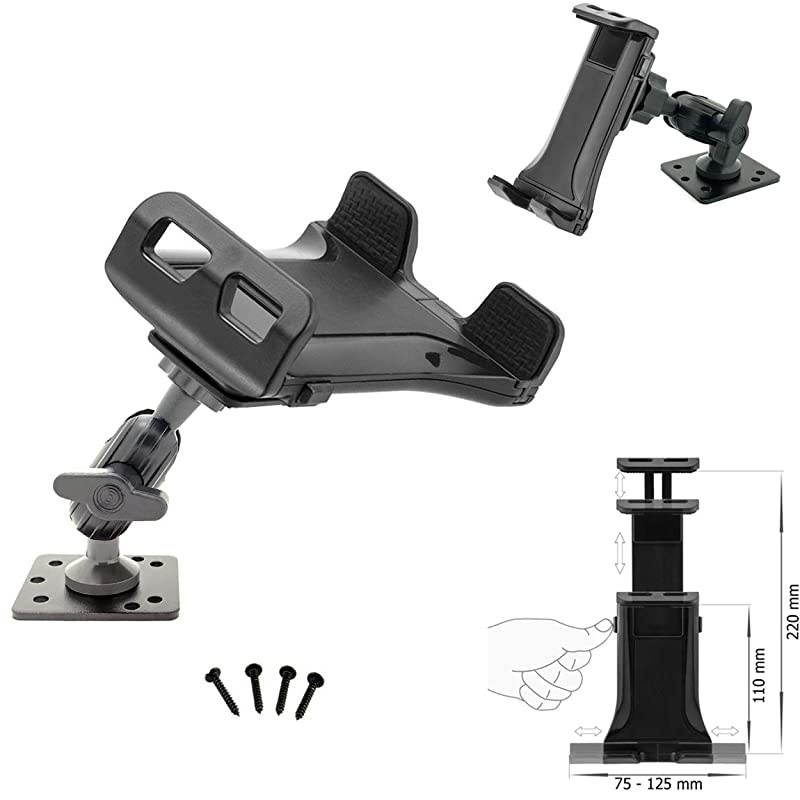 4" inch Jax Rigid Hard Heavy Duty ELD Compliant Metal Alloy Drill Mount for Smartphone & Midsize Tablet, fits i-Pad Air Mini Pro i-Phone 12 11 Pro MAX Galaxy Tab E S S20 S21 Note