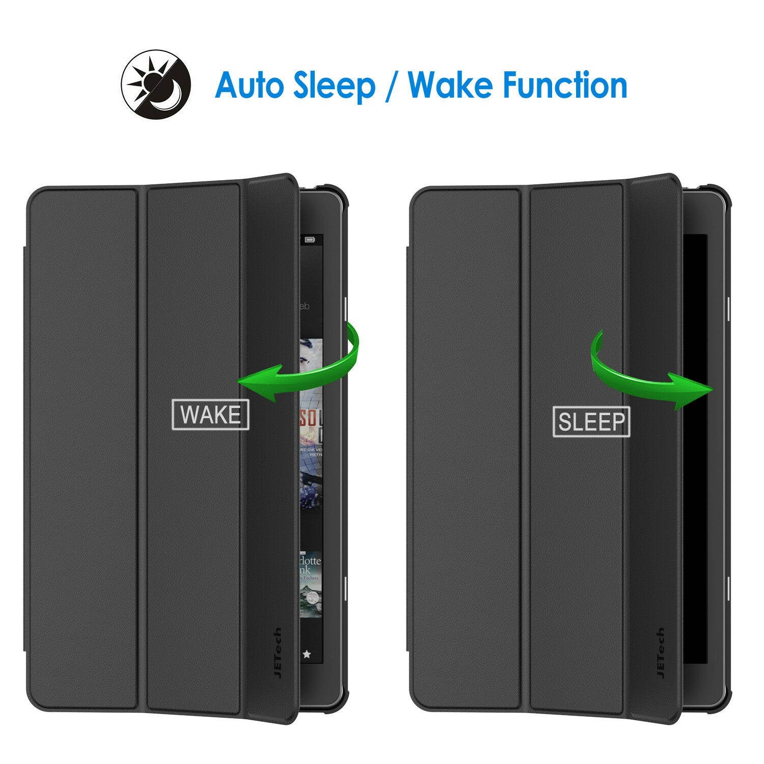 JETech Case for Amazon Fire HD 10 Tablet 2017/2019 Smart Cover Auto Sleep/Wake
