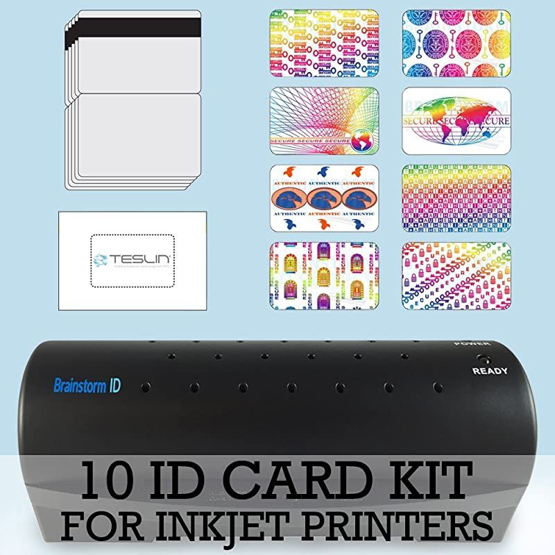 ID Card Kit - Laminator, Inkjet Teslin, Butterfly Pouches, and Holograms - Make PVC Like ID Cards