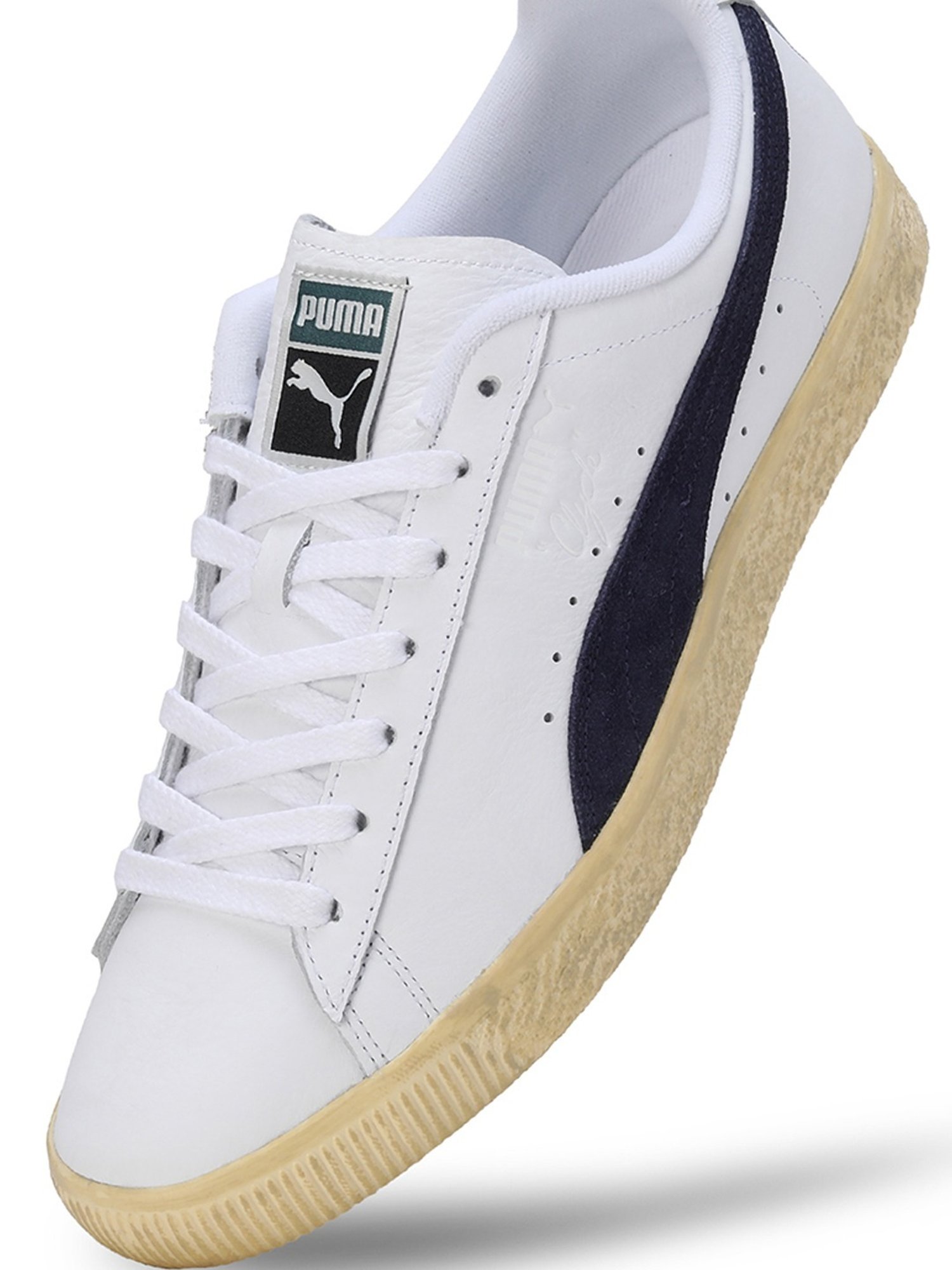 Puma Men's Clyde Vintage White Casual Sneakers