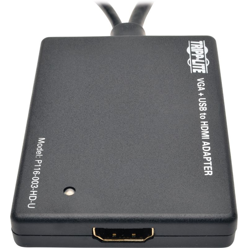 TRIPP LITE P116-003-HD-U VGA to HDMI Converter Adapter with USB Audio Power 1080p,Black